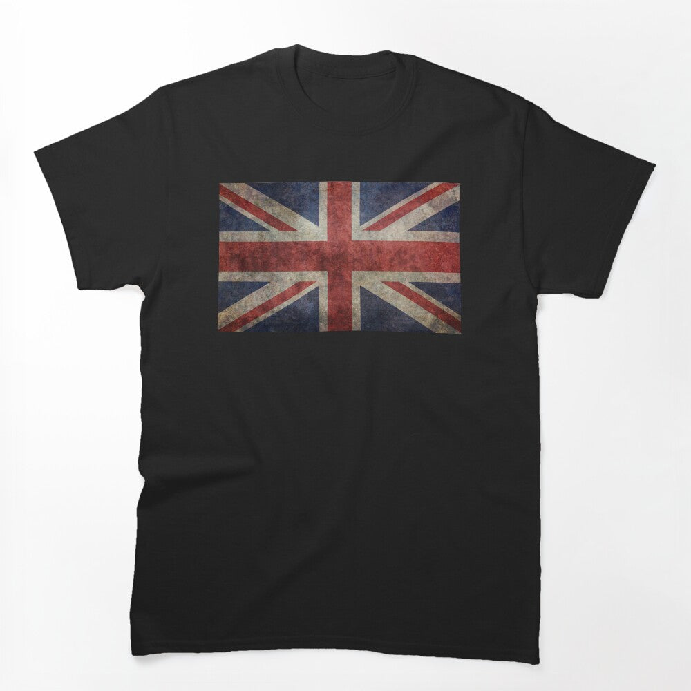 A Grunge Looking Distressed Union Jack Uk Version Shirt