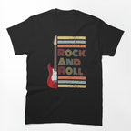 Vintage Guitar Rock And Roll Design Shirt