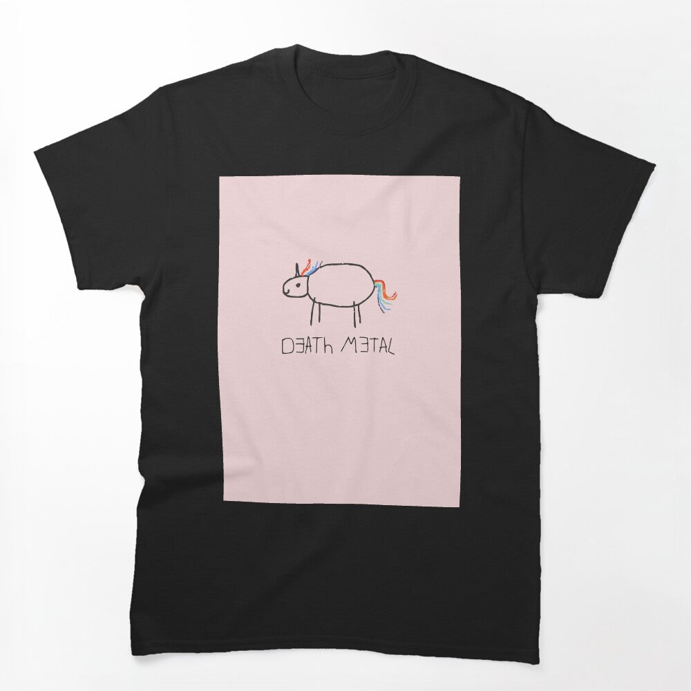 Death Metal Unicorn Crayon Shirt