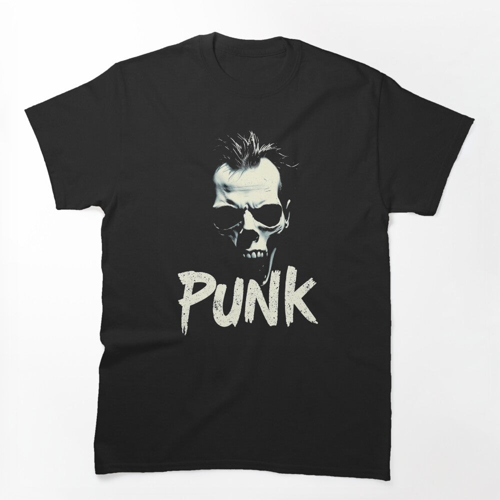 Punk Rock Ghoul Skull Horror Typography Art Shirt