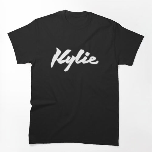 Disco-era Kylie Signature White Glow On Black Shirt