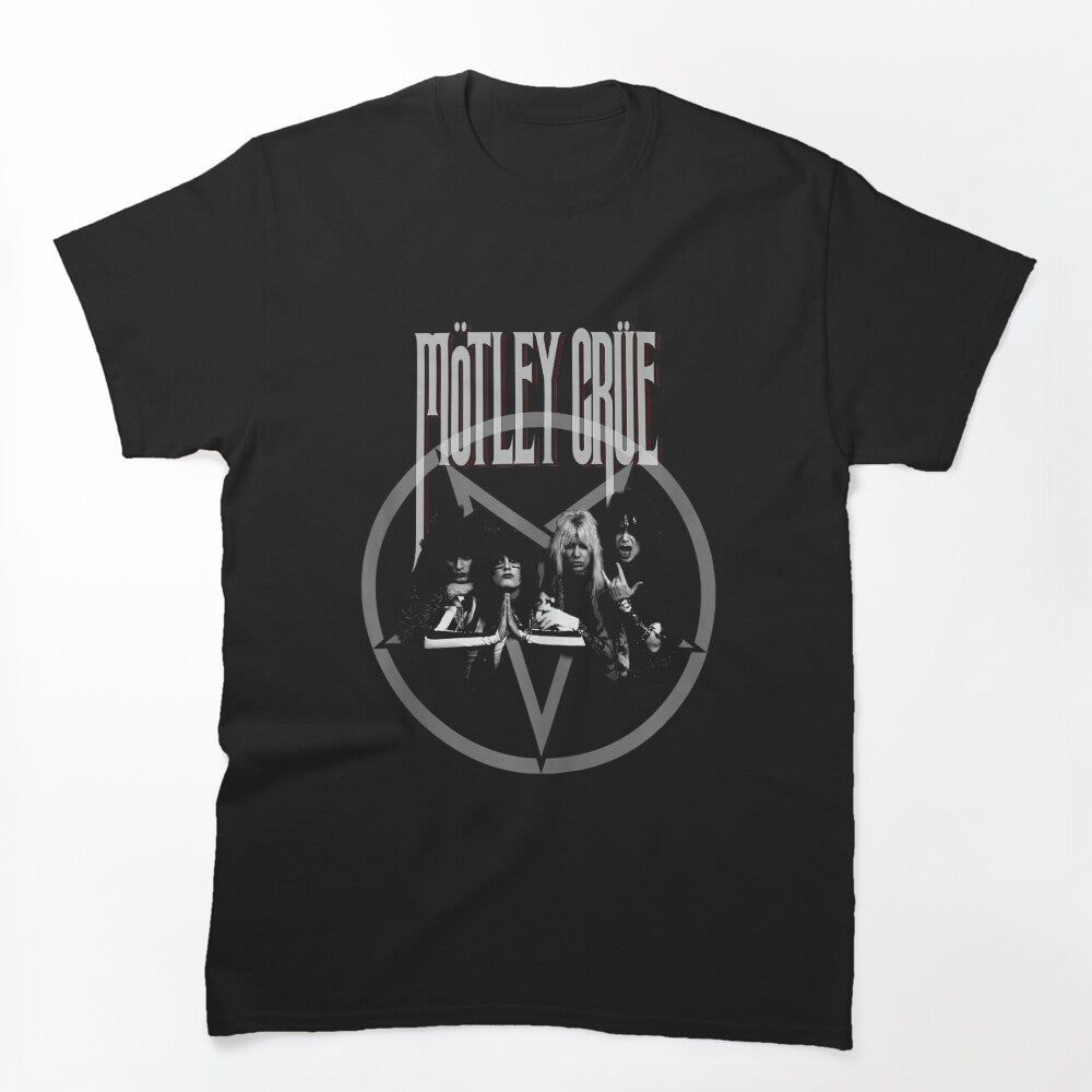 Mötley Crüe Prayer Pentagram Vintage Design Shirt