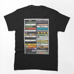 Britpop Singles - 90s Music Cassette Print Shirt