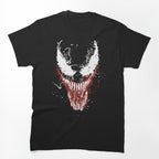 Venom Grunge Splatter Alien Symbiote Monster Face Shirt