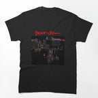 Red Typography Folk Rock Band Shirt