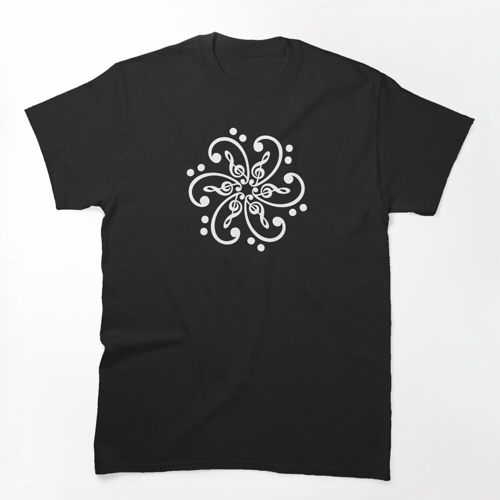 Music Bass Clef Treble Clef Mandala Musician Classical Musical Notes Shirt