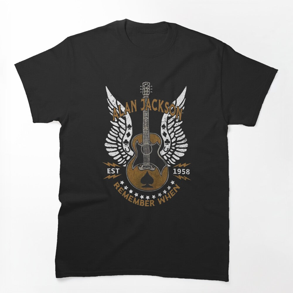 Alan Arts Jackson Remember When Est 1958 Guitar Design Shirt
