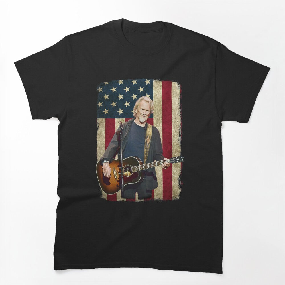 Vintage American Flag Kris Tofferson Legend Shirt