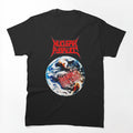 Red Typography Crossover Thrash Earth Planet Shirt