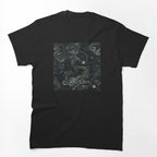 Grunge Floral Dragon Pattern Shirt