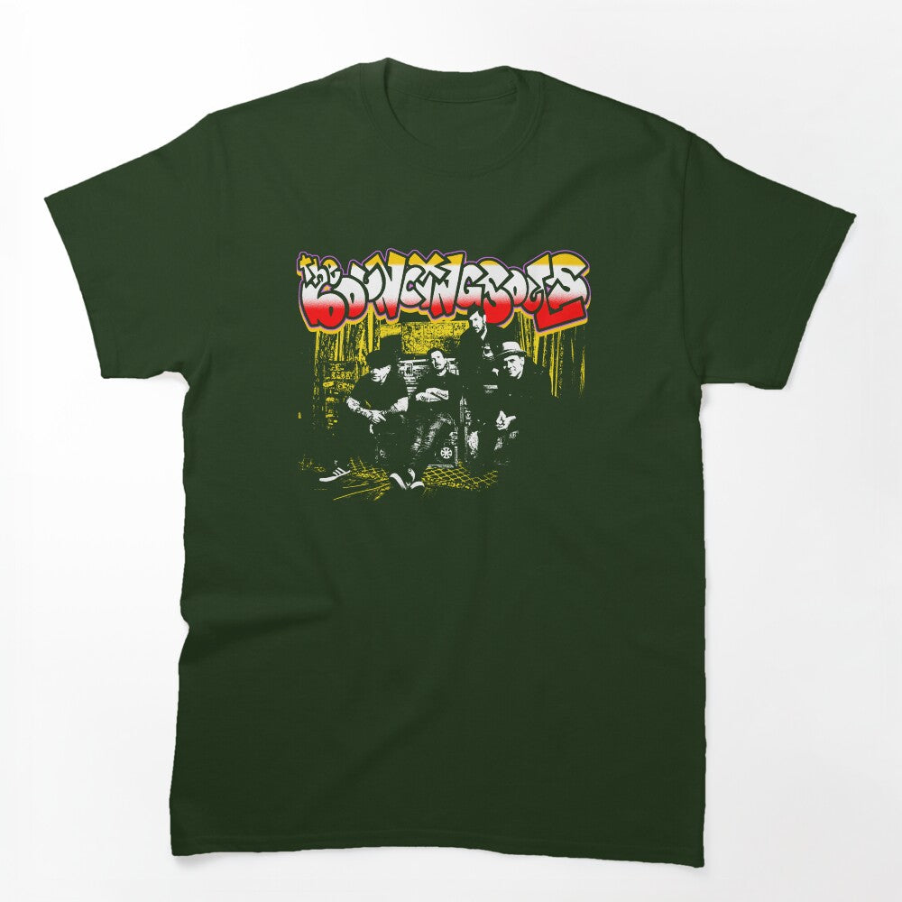 Duotone Silhouette Design Punk Rock Band Shirt