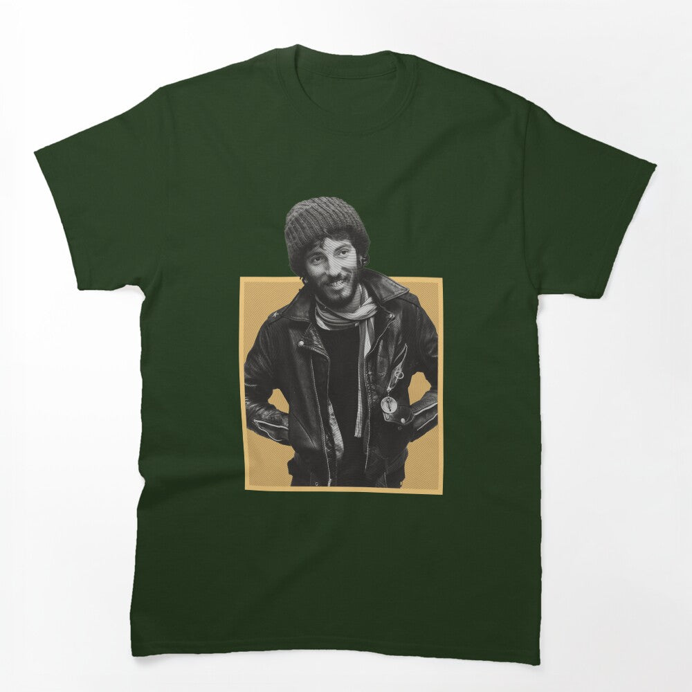 Bruce Springsteen Beanie & Jacket Retro Portrait For Rock Music Lovers Shirt