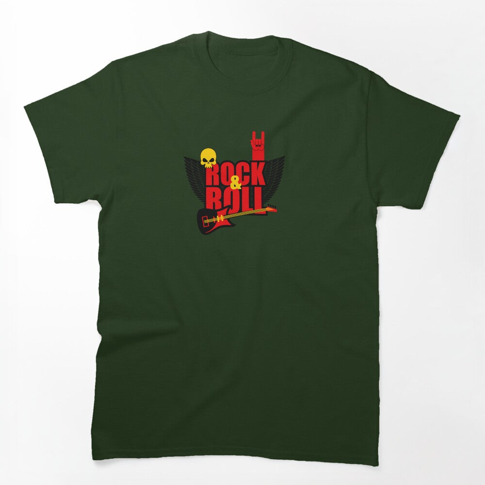 Rock N Roll Graphic Design Shirt