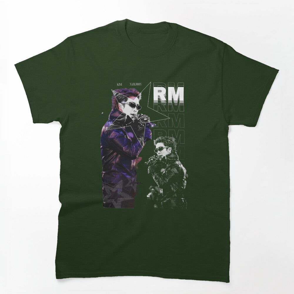 BTS RM Kim Namjoon Vintage Star Graphic Shirt