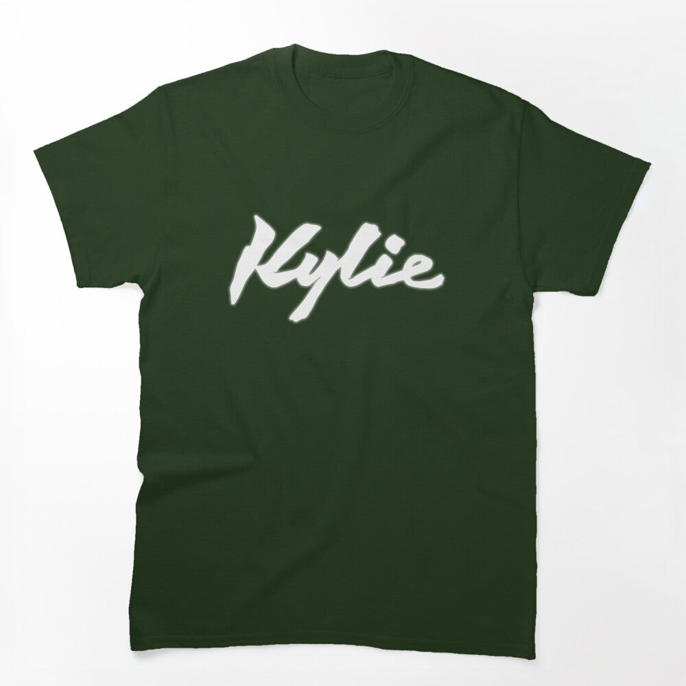 Disco-era Kylie Signature White Glow On Black Shirt