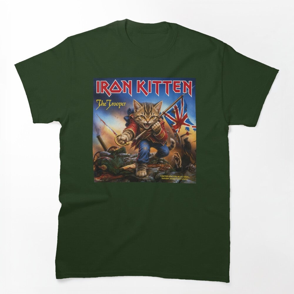 Iron Kitten The Trooper Cat Metal Parody Shirt