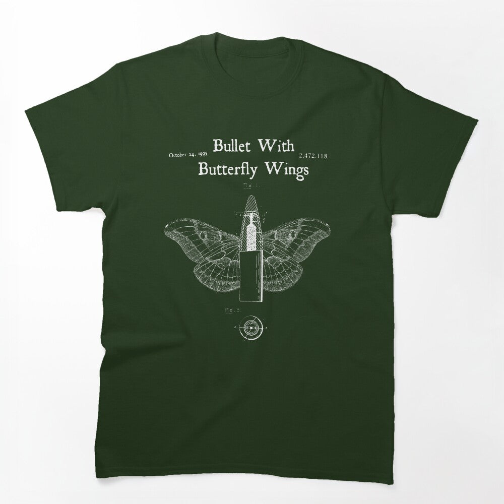 Bullet With Butterfly Wings Alternative Rock Bands Of The 90s White Shirt
