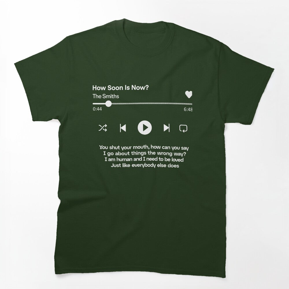 How Soon Now Playing Shirt