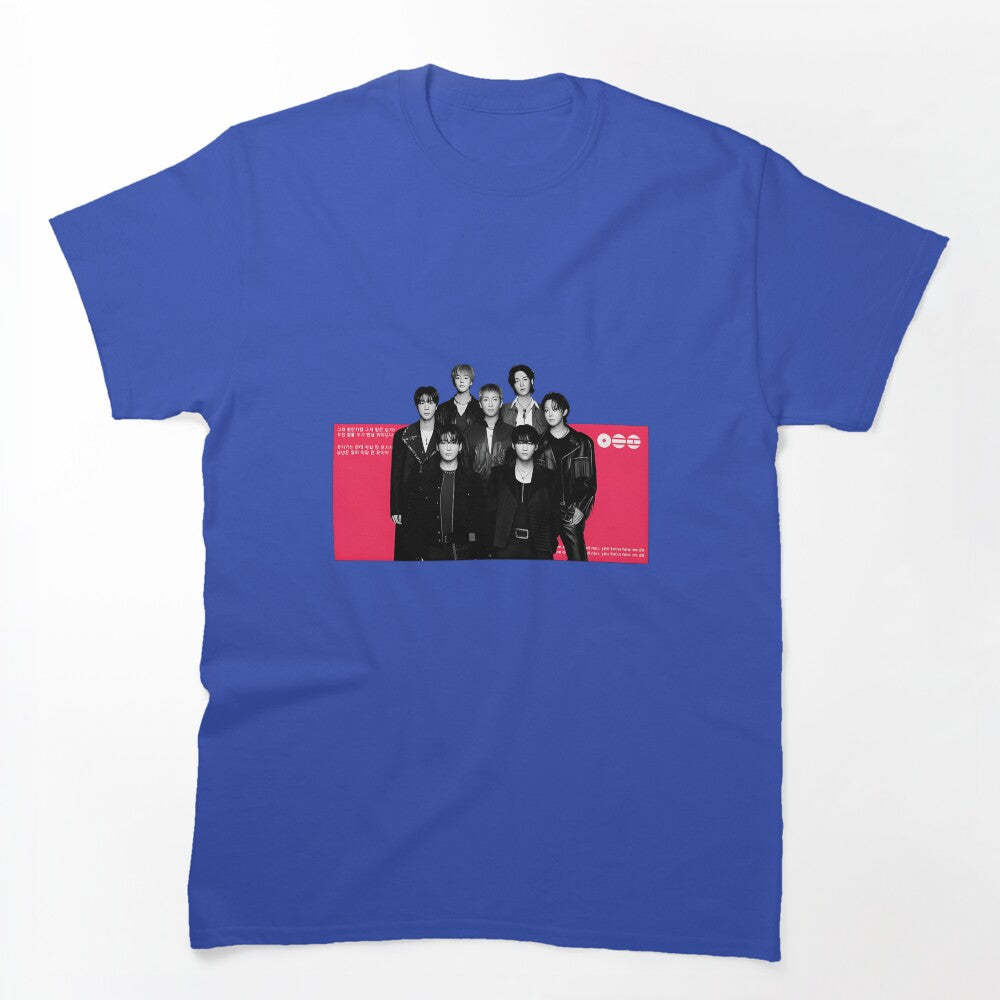 BTS Kpop Group Photo Pink Aesthetic Shirt