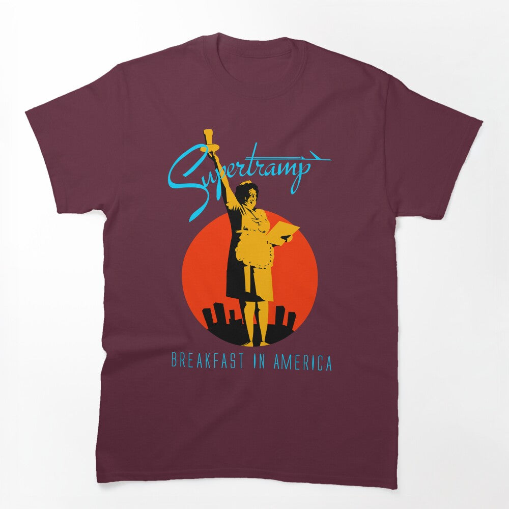 Supertramp Breakfast In America Orange Clear Shirt
