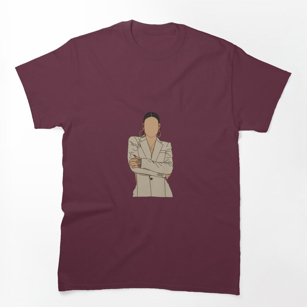 Kehlani Tan Suit Transparent Shirt