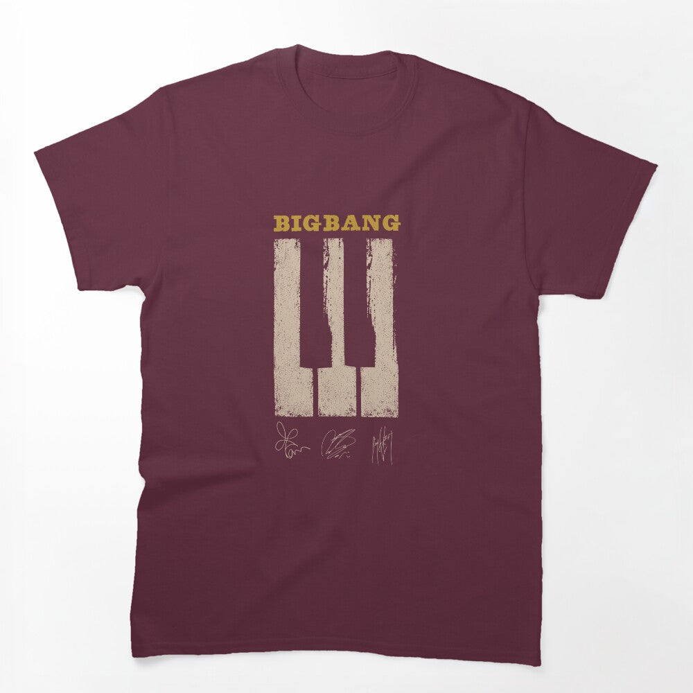 Bigbang 2026 Piano Key G-Dragon Taeyang And Daesung Signature Shirt
