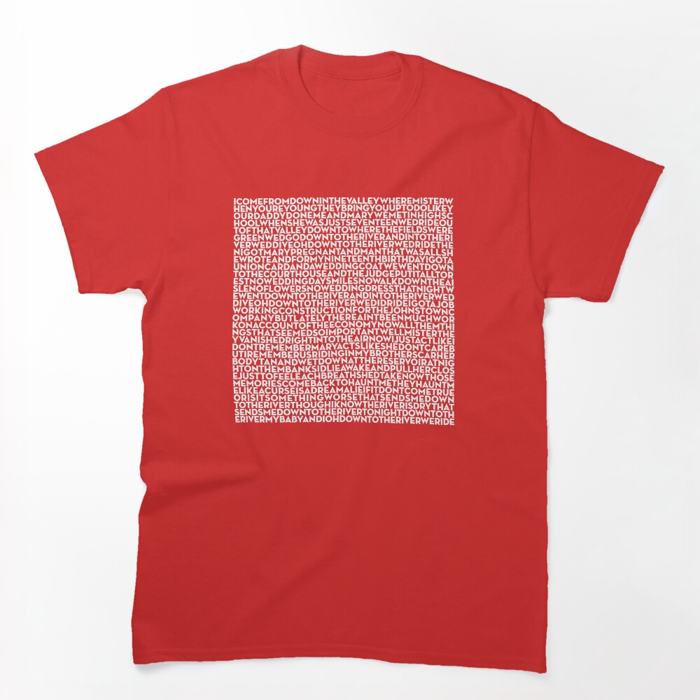 The River - Bruce Springsteen Lyrics V 13 Shirt