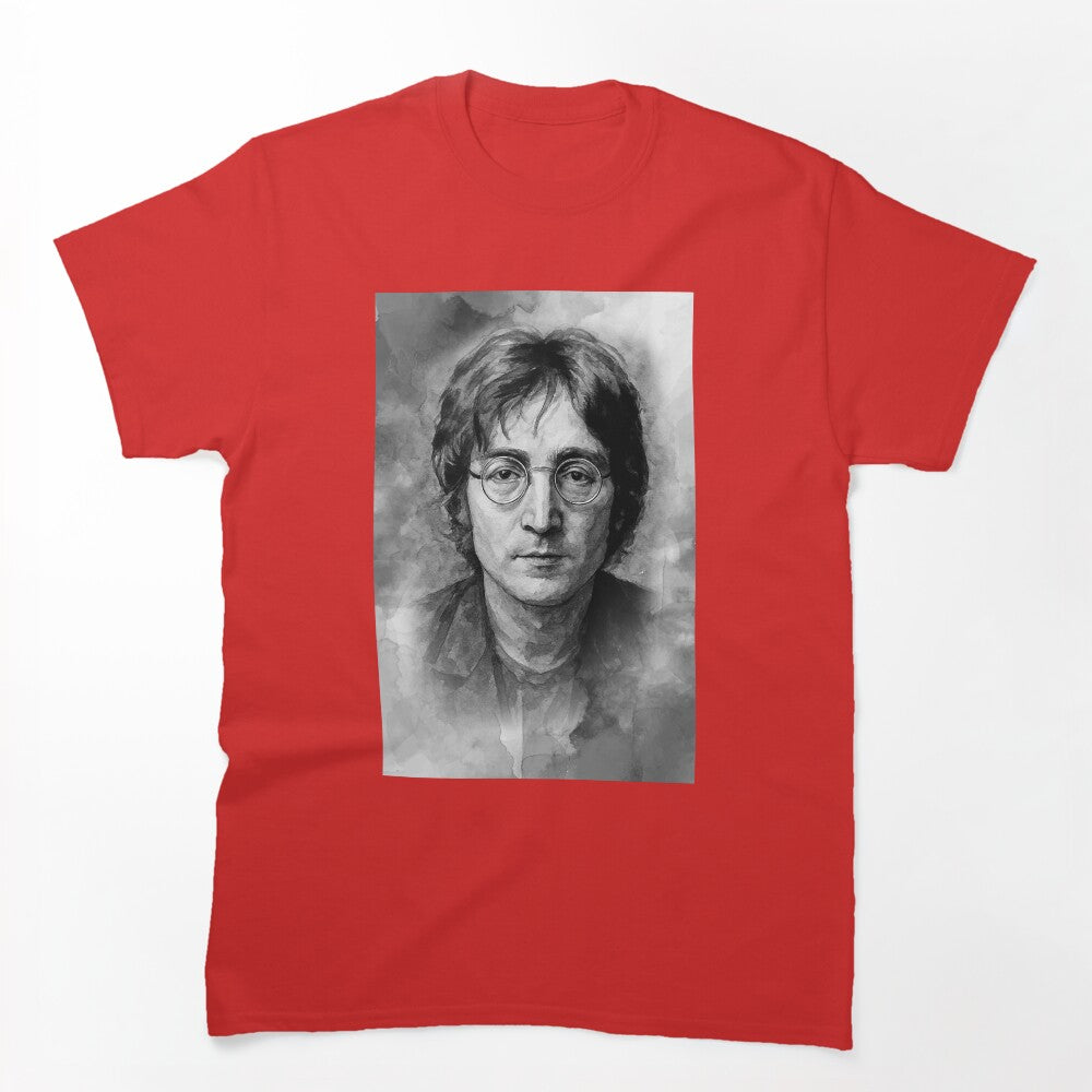 John Lennon Watercolour Portrait Iconic Beatles Art Print By Conor Shirt