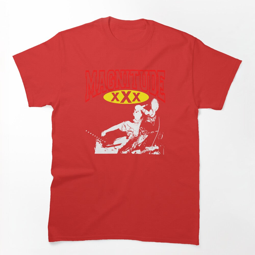 Metalcore Band Silhouette Red Typography Shirt