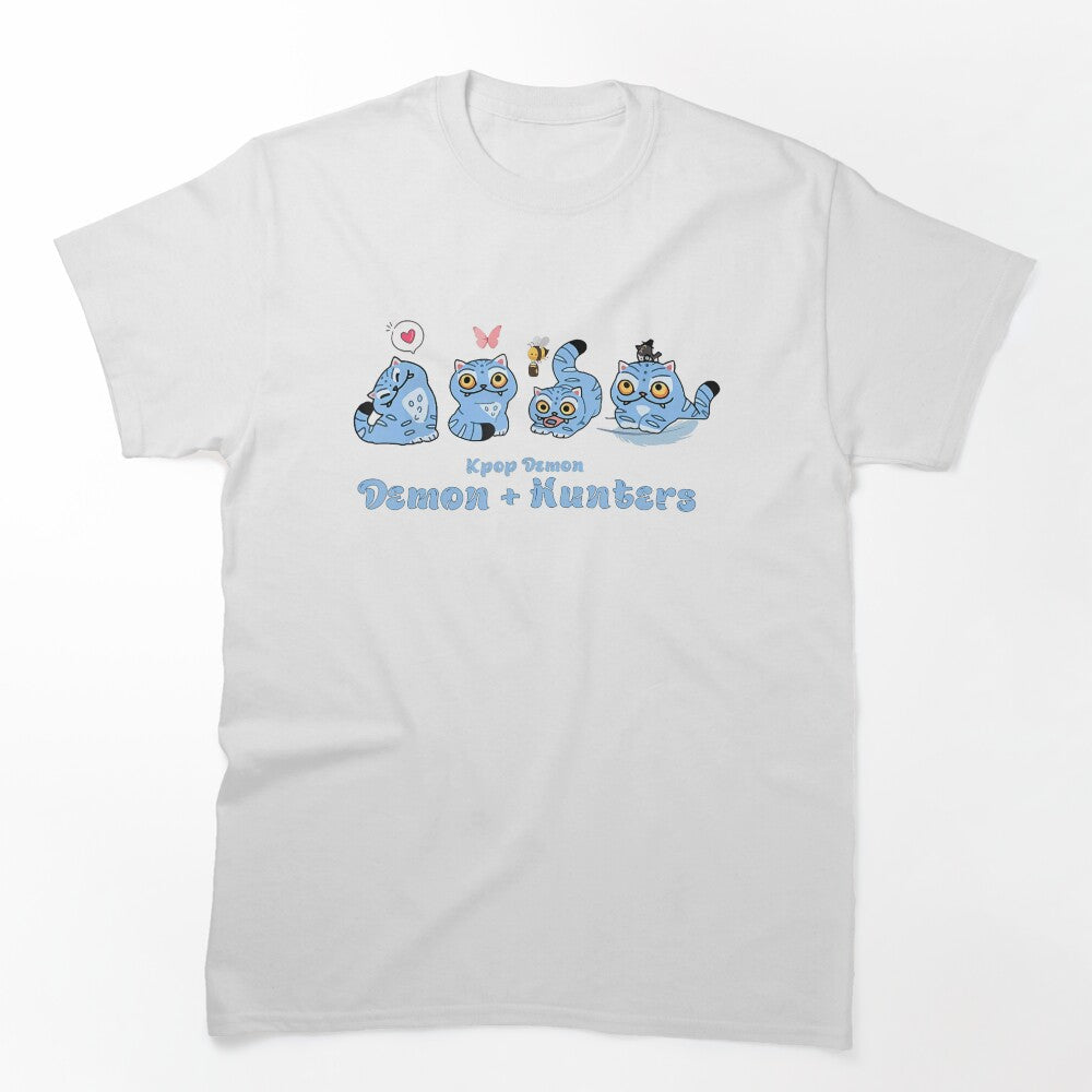 Funny Blue Cat Silly Movie Music Shirt