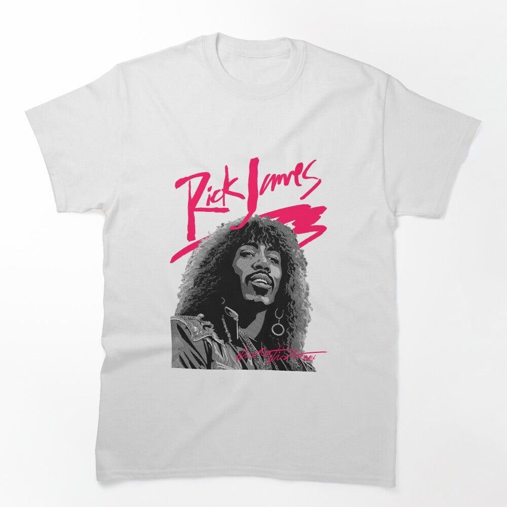 RICK JAMES 80S STYLE BLACK BACKGROUND Shirt