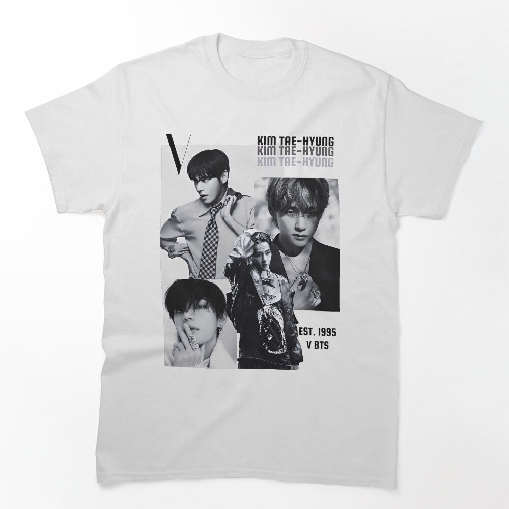 Kim Taehyung V Vintage Magazine Aesthetics Collage Shirt
