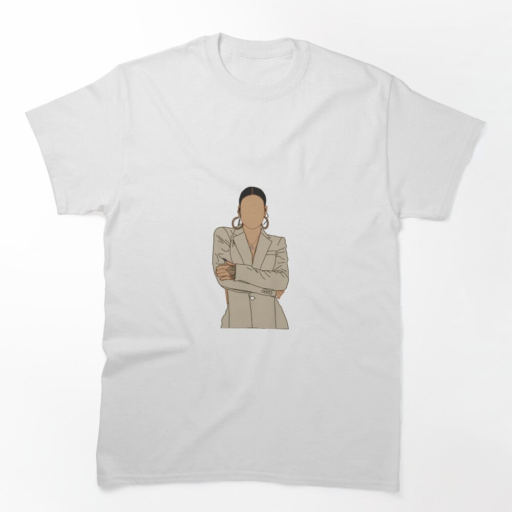Kehlani Tan Suit Transparent Shirt