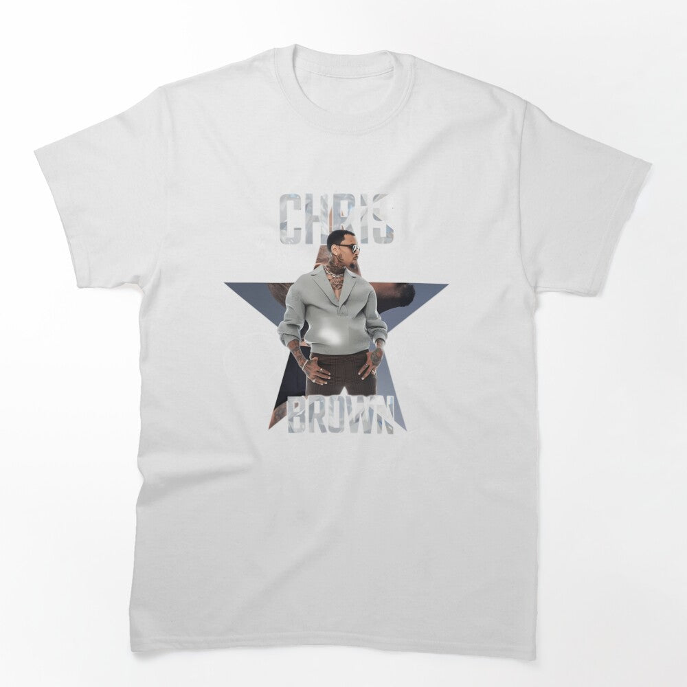 Chris Brown 20th Anniversary Portrait Design Shirt