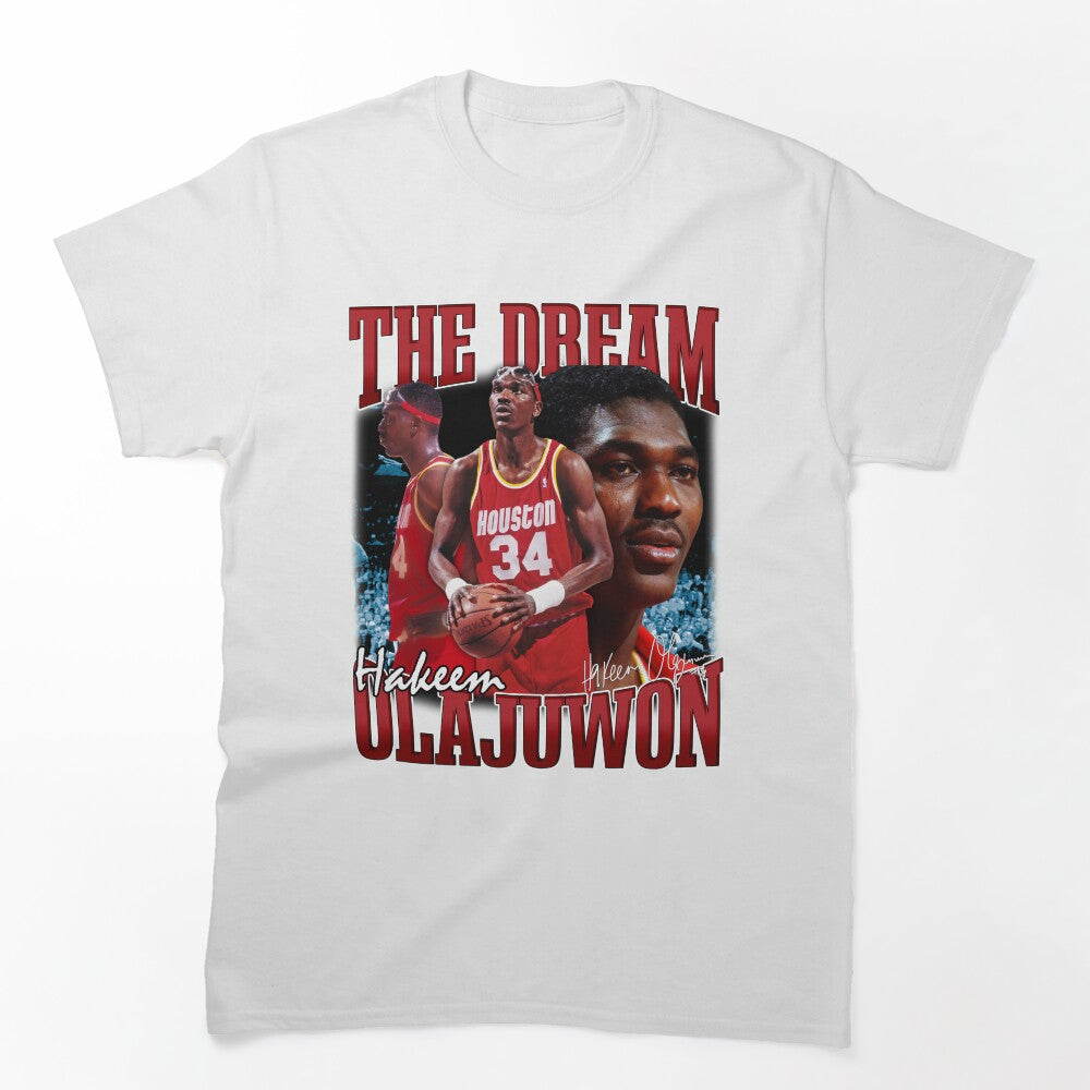 Hakeem Olajuwon The Dream Basketball Legend Signature Vintage Retro Shirt