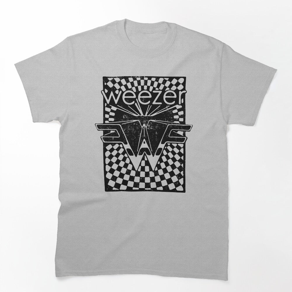 Black Checkered Weezer Aged Shirt