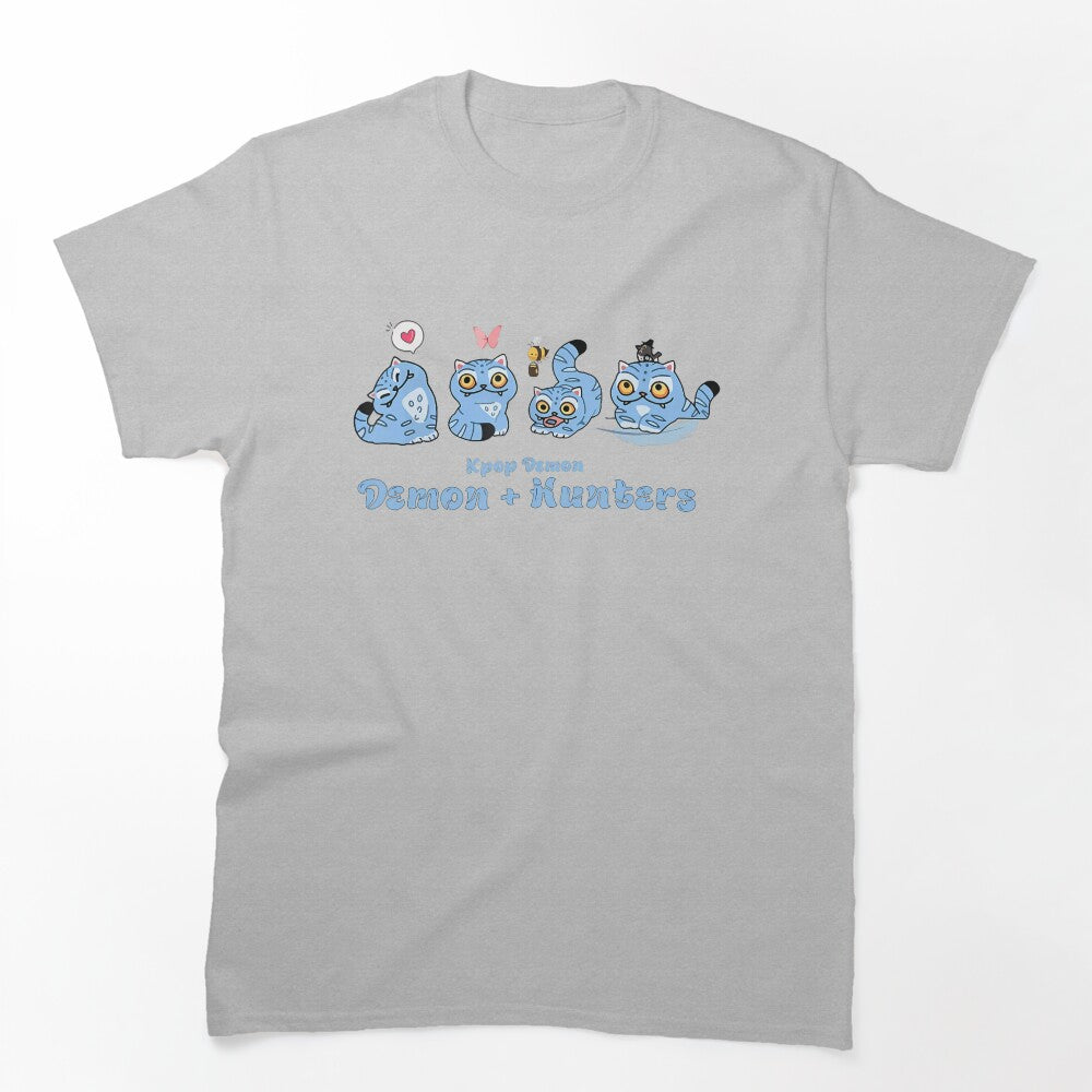 Funny Blue Cat Silly Movie Music Shirt