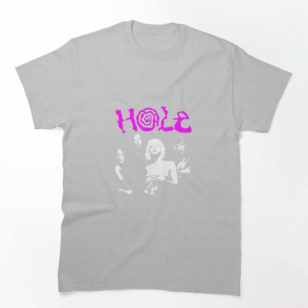 Pink Typography Alternative Metal Band Shirt