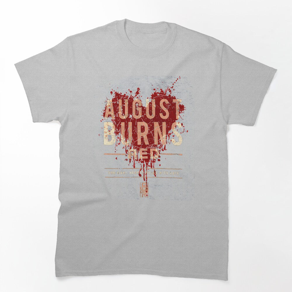 Distressed Red Heart With Splatter Texture Shirt