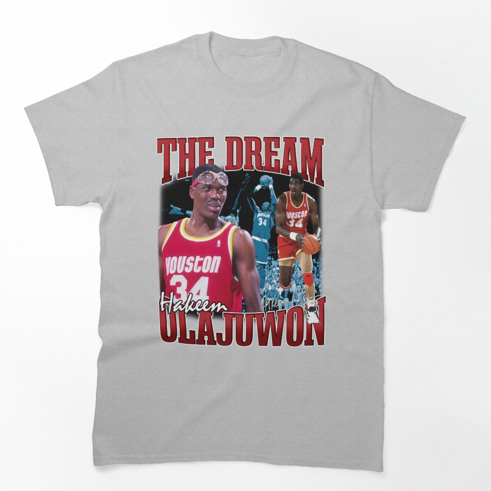 Vintage Hakeem Olajuwon The Dream Basketball Legend Signature Retro Shirt