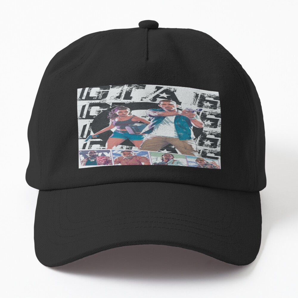 GTA 6 Jason And Lucia Vice City Streetwear Graphic Hat