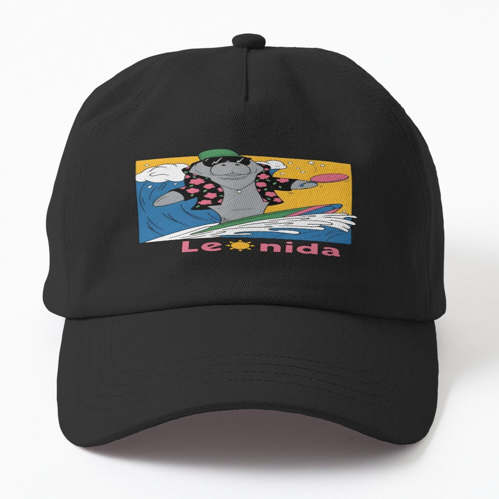 Leonida Surfing Shark Hawaiian Beach Retro Hat