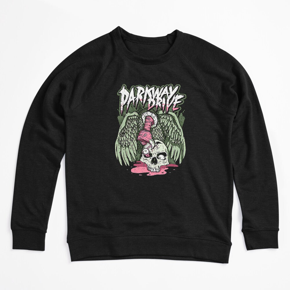 Vulture Perched On Skull Dark Shirt