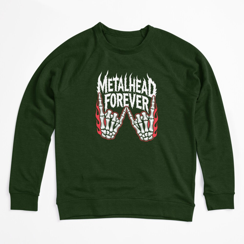 Metalhead Forever Heavy Metal Fan Skeleton Hands And Flames Shirt