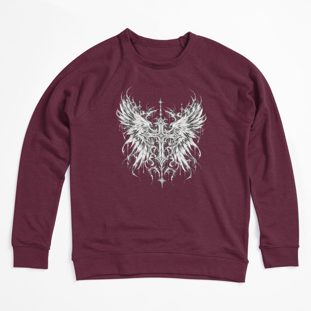Gothic Angel Wings Cross Shirt