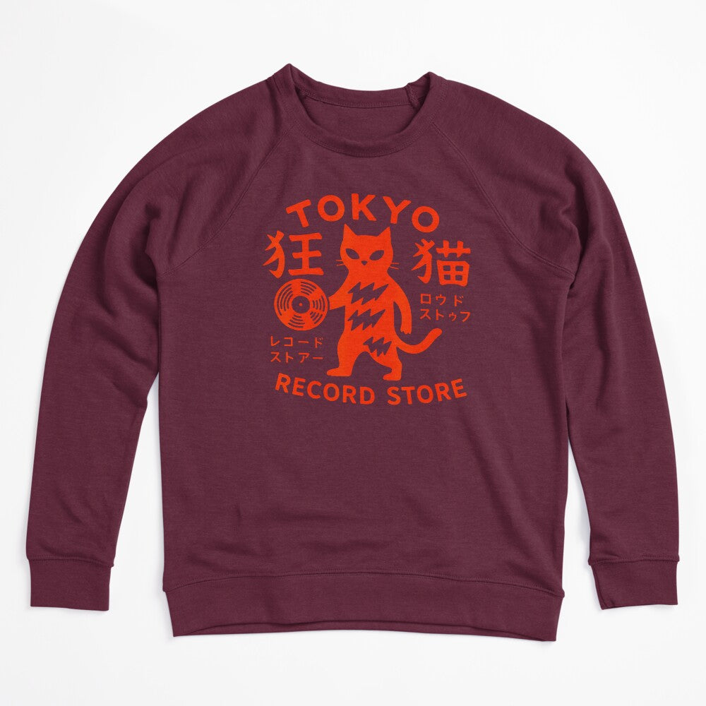 Tokyo Record Store Cat Vinyl Record Player Rock Japanese Art Shirt