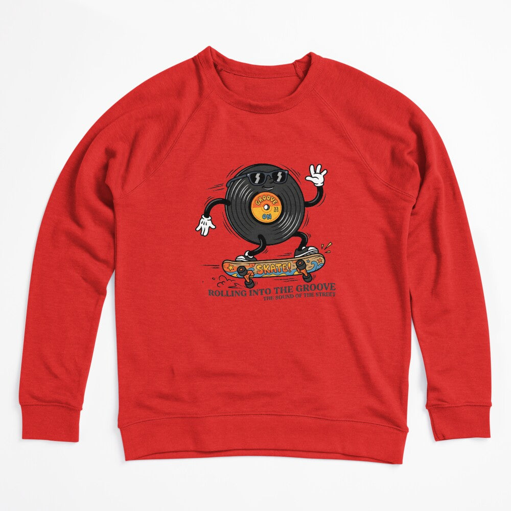Vintage Vinyl Record Retro Cartoon Mascot Skater Art Shirt