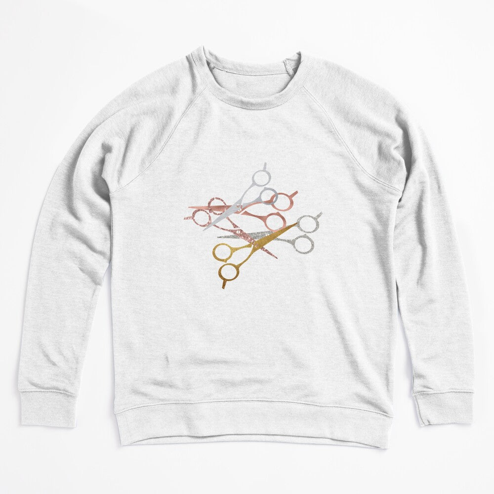 Metallic Scissors Hair Stylist Salon Shirt