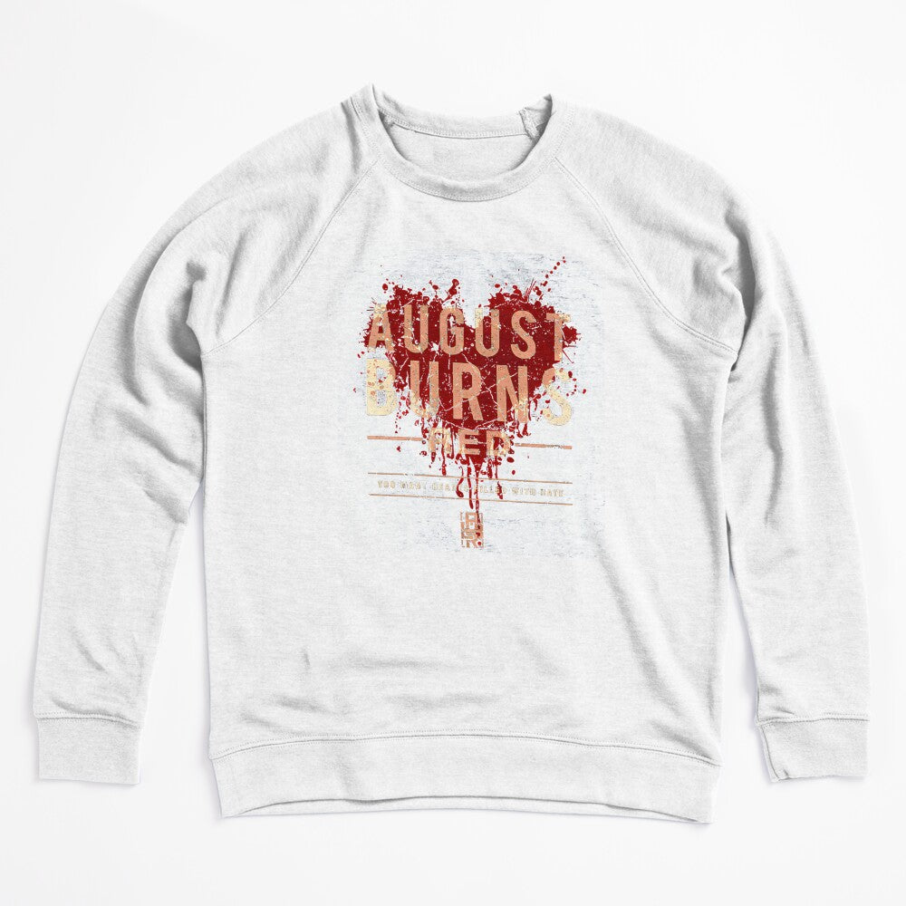 Distressed Red Heart With Splatter Texture Shirt
