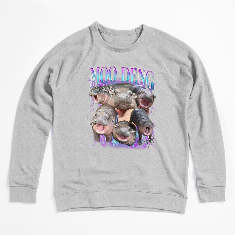 Moo Deng Bootleg Rap Cute Moo Deng Funny Bootleg Baggy Meme Shirt